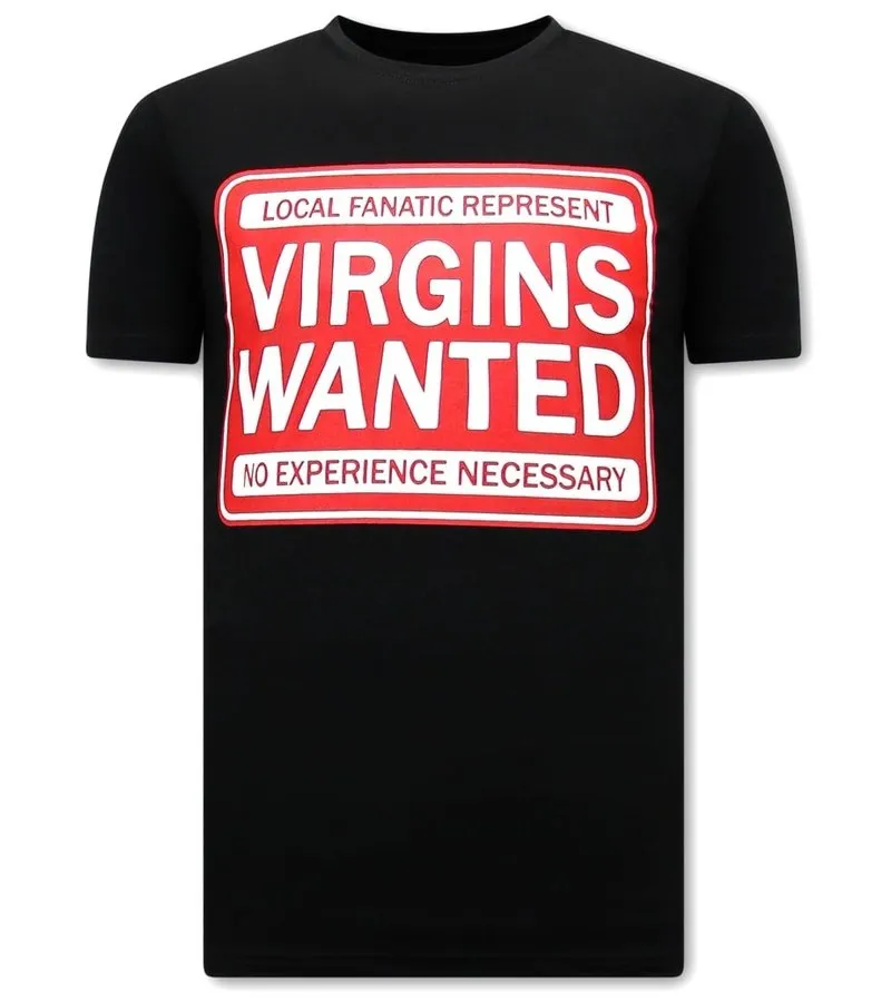CAMISETAS HOMBRE VIRGINS WANTED  NEGRO